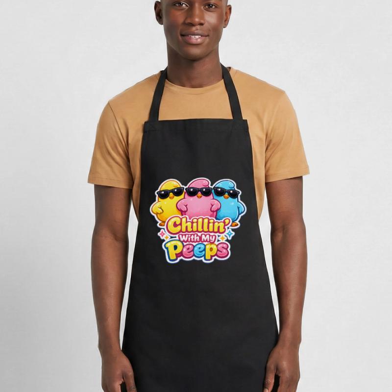 Chillin with my Peeps Happy Easter Easter Chick Cooking Apron