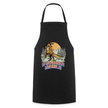 Spinosaurus Mirabilis Retro New Dinosaur - Cooking Apron - black - Front - AI Model Male 185 dark (185cm)