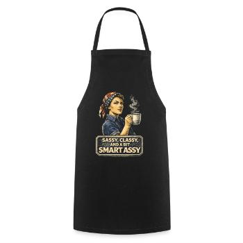 Feminism Feminist Feminist - Cooking Apron - black - Front - AI Model Male 185 dark (185cm)