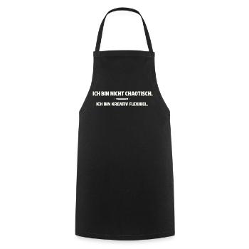 Creative, flexible instead of chaotic - Cooking Apron - black - Front - AI Model Male 185 dark (185cm)