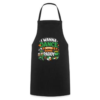Je veux danser avec Some-Paddy | La Saint-Patrick - Tablier de cuisine - noir - Devant - AI Model Male 185 dark (185cm)