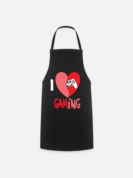 I LOVE GAMING - Kochschürze - Schwarz
