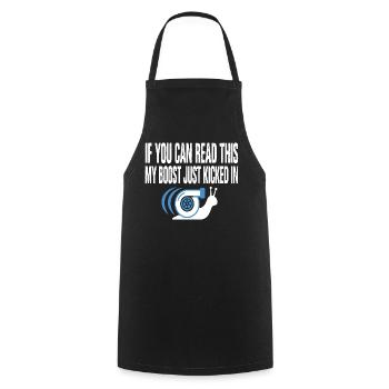 Mon boost vient de se déclencher Turbo Snail - Tablier de cuisine - noir - Devant - AI Model Male 185 dark (185cm)