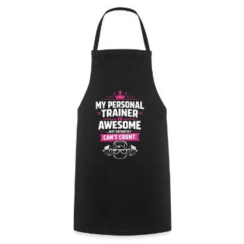 Gym, Fitness - Cooking Apron - black - Front - AI Model Male 185 dark (185cm)