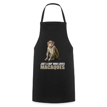 Macaque Macaque - Cooking Apron - black - Front - AI Model Male 185 dark (185cm)