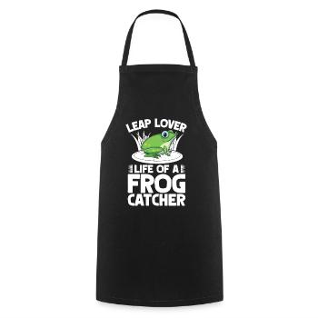Frog Catcher Leap Lover Frog - Kochschürze - Schwarz - Vorne - AI Model Male 185 dark (185cm)
