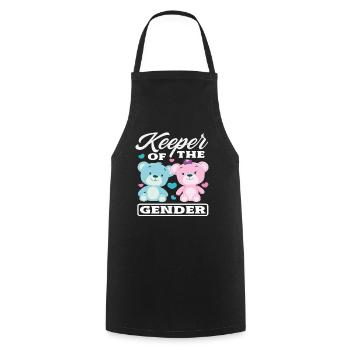 Gardien des Portes de Genre Révélation du Sexe - Tablier de cuisine - noir - Devant - AI Model Male 185 dark (185cm)