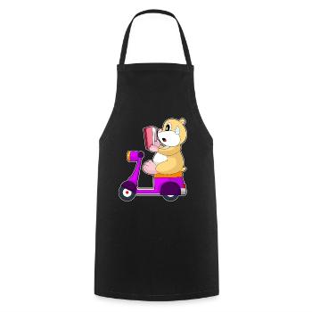 Trottinette de hamster - Tablier de cuisine - noir - Devant - AI Model Male 185 dark (185cm)