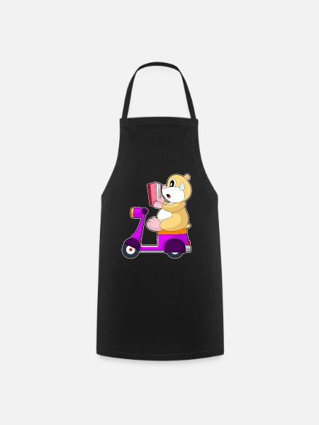 Hamster Motorroller - Kochschürze - Schwarz