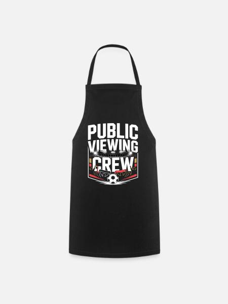 Public Viewing Crew Fußball Fan - Kochschürze - Schwarz