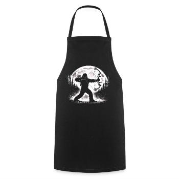 Bigfoot Archery - Cooking Apron - black - Front - AI Model Male 185 dark (185cm)
