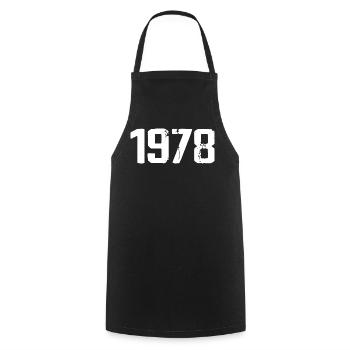 1978 - Awesome since 1978 - Cooking Apron - black - Front - AI Model Male 185 dark (185cm)