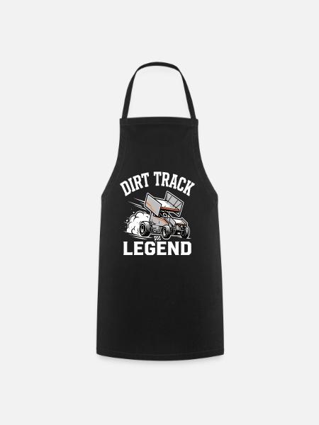 Dirt Track Legend Sprintcar Motiv - Kochschürze - Schwarz