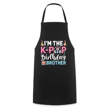 Je suis le frère d’anniversaire K-Pop - Tablier de cuisine - noir - Devant - AI Model Male 185 dark (185cm)