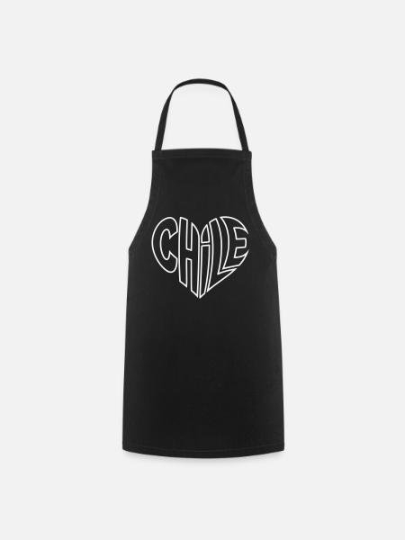 Chile Herz Typo - Kochschürze - Schwarz