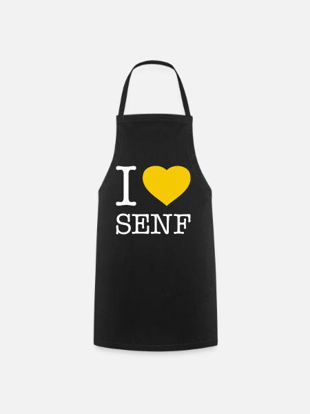 I love Senf - Kochschürze - Schwarz