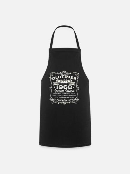 60. Geburtstag Geschenk Mann Oldtimer März 1966 - Kochschürze - Schwarz