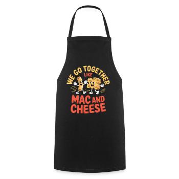Mac and Cheese Best Friends Couple Design - Cooking Apron - black - Front - AI Model Male 185 dark (185cm)