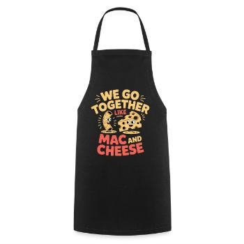 Mac and Cheese Best Friends Paar Design - Kochschürze - Schwarz - Vorne - AI Model Male 185 dark (185cm)