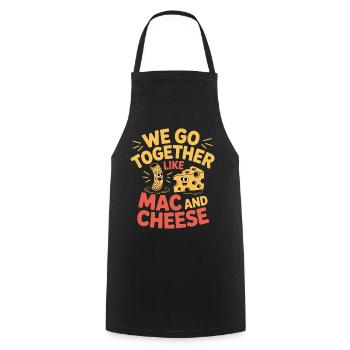 Mac and Cheese Best Friends Paar Design - Kochschürze - Schwarz - Vorne - AI Model Male 185 dark (185cm)