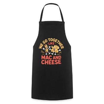 Mac and Cheese Best Friends Paar Design - Kochschürze - Schwarz - Vorne - AI Model Male 185 dark (185cm)