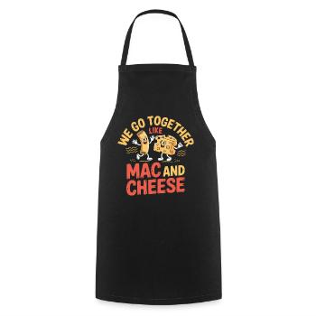 Mac and Cheese Best Friends Paar Design - Kochschürze - Schwarz - Vorne - AI Model Male 185 dark (185cm)
