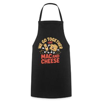 Mac and Cheese Best Friends Paar Design - Kochschürze - Schwarz - Vorne - AI Model Male 185 dark (185cm)