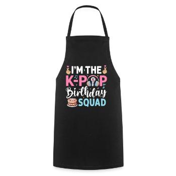 I'm The K-Pop Birthday Squad - Cooking Apron - black - Front - AI Model Male 185 dark (185cm)