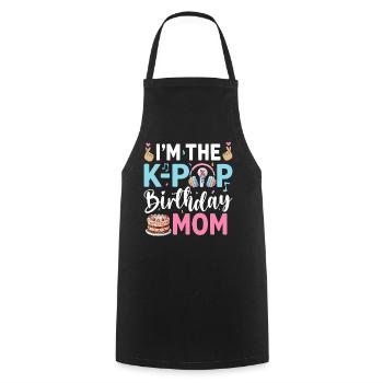 I'm The K-Pop Birthday Mom - Kochschürze - Schwarz - Vorne - AI Model Male 185 dark (185cm)