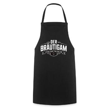 Groom Last game before marriage Bachelor party - Cooking Apron - black - Front - AI Model Male 185 dark (185cm)