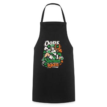 Oups, je fais des bêtises La fille de la Leprechaun St Patrick - Tablier de cuisine - noir - Devant - AI Model Male 185 dark (185cm)