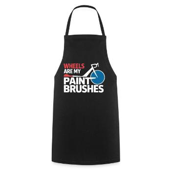 Professional Bicycle Acrobatics Performance Art  - Cooking Apron - black - Front - AI Model Male 185 dark (185cm)