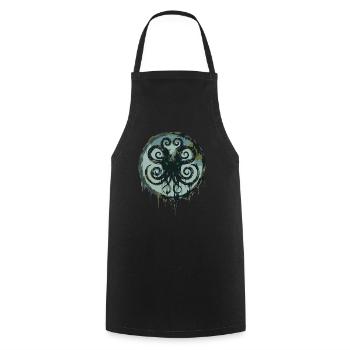 Cthulhu-Symbol Lovecraft Kosmischer Horror - Kochschürze - Schwarz - Vorne - AI Model Male 185 dark (185cm)