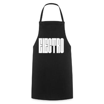 Monochrome Vertical Glyphs - Cooking Apron - black - Front - AI Model Male 185 dark (185cm)