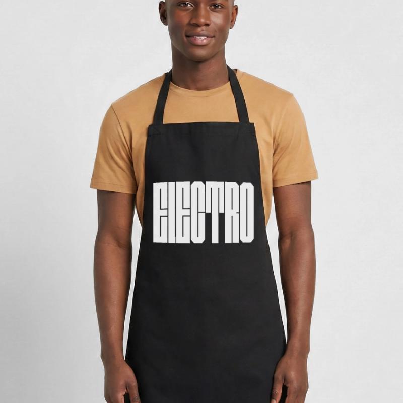 Monochrome Vertical Glyphs Cooking Apron