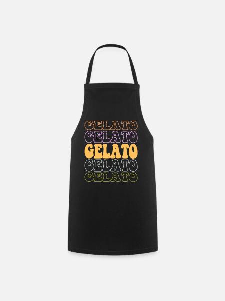 Gelato Eiskrem - Kochschürze - Schwarz