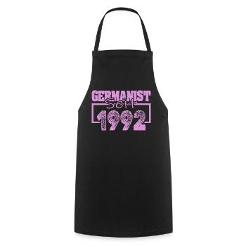 German studies scholar 1992 - Cooking Apron - black - Front - AI Model Male 185 dark (185cm)
