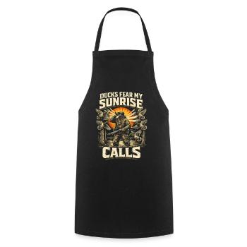 Chasse aux canards Canards Craignent Mes appels au lever du soleil - Tablier de cuisine - noir - Devant - AI Model Male 185 dark (185cm)