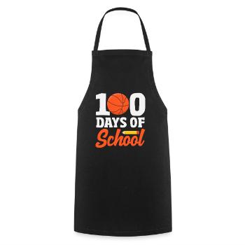 100 Tage Schule Basketball Sport Design - Kochschürze - Schwarz - Vorne - AI Model Male 185 dark (185cm)