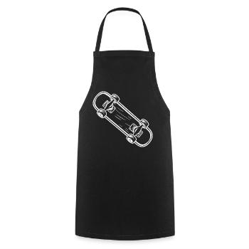 Skateboard Cartoon Look - Cooking Apron - black - Front - AI Model Male 185 dark (185cm)