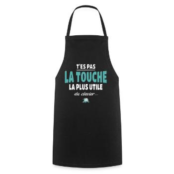T'es pas la touche la plus utile du clavier - Tablier de cuisine - noir - Devant - AI Model Male 185 dark (185cm)