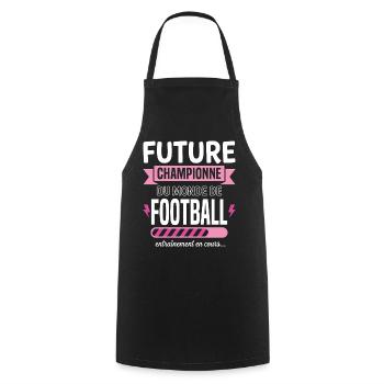 Future Champion Football Footballer - Cooking Apron - black - Front - AI Model Male 185 dark (185cm)