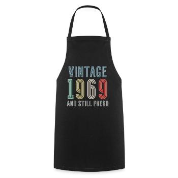 Millésime 1969 - Tablier de cuisine - noir - Devant - AI Model Male 185 dark (185cm)