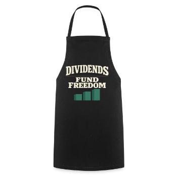 Long-term investor buys and holds - Cooking Apron - black - Front - AI Model Male 185 dark (185cm)