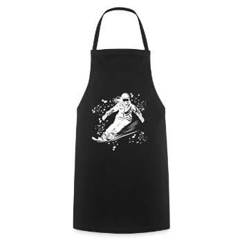 Alpine skiing Winter sports Nordic skiing - Cooking Apron - black - Front - AI Model Male 185 dark (185cm)