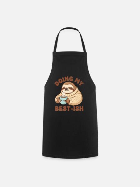 Doing My Best-Ish Sloth - Kochschürze - Schwarz