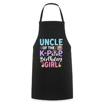 Oncle de la fille d’anniversaire K-Pop - Tablier de cuisine - noir - Devant - AI Model Male 185 dark (185cm)