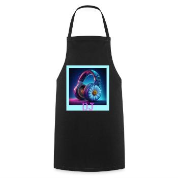 Disc jockey - Cooking Apron - black - Front - AI Model Male 185 dark (185cm)