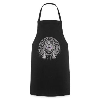 Wolf Symbol T-Shirt – Wolf Kopf Kraft Motiv - Kochschürze - Schwarz - Vorne - AI Model Male 185 dark (185cm)