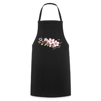 Pfirsichbluten_Graffiti - Cooking Apron - black - Front - AI Model Male 185 dark (185cm)